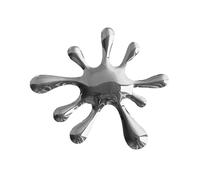 RGYBAO Broche vintage creuse irrégulière en acier inoxydable texturé convient pour les femmes à la mode cadeau, 6.8cm, Acier inoxydable, Pas de gemme
