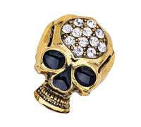 RGYBAO Broche vintage en alliage avec motif tête de mort - Bijou gothique élégant pour femme - Fermoir sécurisé - Idées d'accessoires de mode, 5.1x4cm, Métal, Pas de gemme