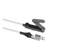 RGYBAO Câble de charge rapide 65 W avec support de téléphone pliable et connecteur coudé à 90 degrés pour jeux et streaming, câble de charge de téléphone