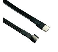 RGYBAO Câble plat coudé USB 2.0 USB C vers USB C mâle pour transfert de données et chargement FPC pour FPV, disque, téléphone