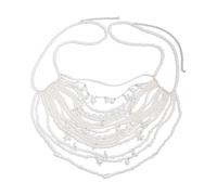 RGYBAO Chaîne de corps tendance multicouche en alliage texturé pour fête, boîte de nuit, 105+25cm, Plastique + alliage, Pas de gemme
