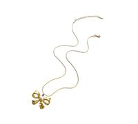 RGYBAO Chaîne de cou réglable en acier inoxydable avec motif cœur/nœud papillon élégant pour femme, 40+5cm, Acier inoxydable, Pas de gemme