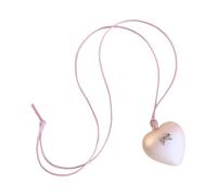RGYBAO Collier avec pendentif en forme de cœur avec nœud papillon couleur dopamine fait à la main réglable pour femmes et filles, bijoux uniques et tendance, 82cm, Pendant Size: 4x4cm, Acrylique, Pas