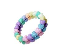 RGYBAO Collier/bracelet tendance en forme d'étoile dopamine avec perles arc-en-ciel pour femme, Adjustable size, Perles, Pas de gemme