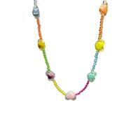 RGYBAO Collier/bracelet tendance en forme d'étoile dopamine avec perles arc-en-ciel pour femme, Adjustable size, Perles, Pas de gemme