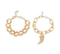 RGYBAO Collier élégant moderne pour femme - Bracelet élégant - Texture en alliage - Convient pour les amateurs de mode, 17+8cm/ 21+7cm, Métal, Pas de gemme