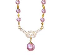 RGYBAO Collier élégant multicolore avec fausses perles - Chaîne réglable pour femme - Accessoire de fête de mariage, 45+5cm, perles d'imitation, Pas de gemme