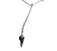 RGYBAO Collier gothique avec chaîne coulissante réglable en forme de tête de corbeau faite à la main en alliage pour les amateurs de styles uniques
