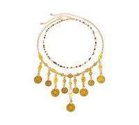 RGYBAO Lot de 2 colliers à pampilles avec pendentif ethnique en perles pour femme