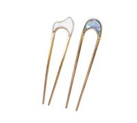 RGYBAO Lot de 2 élégantes fourchettes à cheveux en métal polyvalentes pour femmes et filles pour fêtes et événements formels