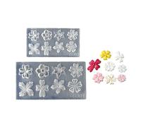 RGYBAO Lot de 2 moules en silicone pour nail art Moules template pour nail art en forme de fleur Texture silicone pour esthéticiennes et apprenants en nail art