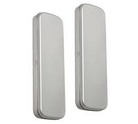 RGYBAO Lot de 2 trousses à crayons avec couvercle - Boîte de rangement simple en métal - Fournitures scolaires pour organiser les marqueurs et accessoires