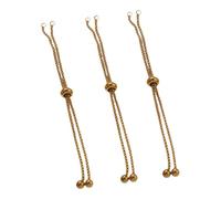 RGYBAO Lot de 3 chaînes d'extension réglables en acier inoxydable pour fabrication de colliers, bracelets, bijoux