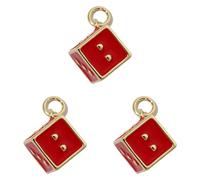RGYBAO Lot de 3 pendentifs plaqués or 18 carats en forme de cœur, fer à cheval, zircones cubiques, collier et composants, 20 x 18 mm, cuivre, ce n'est pas une pierre précieuse, 20x18mm, Cuivre, Pas de