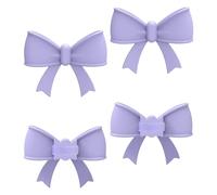 RGYBAO Lot de 4 accessoires décoratifs en silicone avec nœud pour casque - 7,5 x 6 cm