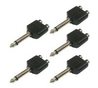 RGYBAO Lot de 5 adaptateurs audio 6,35 mm mâle vers 2 femelles 6,35 mm vers adaptateur pour connexion musicale