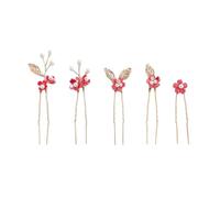 RGYBAO Lot de 5 peignes à cheveux faits à la main avec perles florales et feuilles - Accessoires pour cheveux pour femme