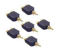 RGYBAO Lot de 6 adaptateurs répartiteurs RCA 1 mâle vers 2 femelles pour téléviseurs audio vidéo conversion de câble Plug and Play