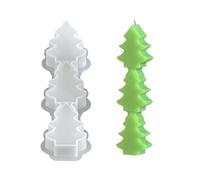 RGYBAO Lot de moules 3 en 1 pour bougies de Noël Père Noël, renne, pain d'épices, outil de pâtisserie en silicone pour décoration festive