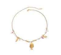 RGYBAO Oceanics Styles Collier tressé à longueur réglable avec pendentif en perles de coquillage pour une tenue décontractée ou de plage, 45+5cm, Acier inoxydable, corde tressée, Pas de gemme