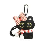 RGYBAO Porte-clés en peluche chat noir adorable animal porte-monnaie accessoire unique pendentif à suspendre pour femmes et étudiants, Comme sur les photos., 9.5x7.5cm, Amour