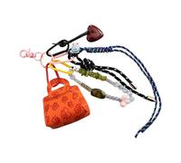 RGYBAO Porte-monnaie élégant en cuir synthétique avec lanière tissée à la main - Accessoires de sac pour homme et femme, Orange, 16cm, Conforme à l'image