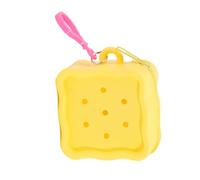RGYBAO Porte-monnaie en silicone souple avec fermeture éclair - Joli design de trou de dessin animé - Portefeuille miniature pour enfants - Pochettes de rangement pour Ki, jaune, 8x8cm