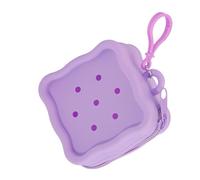 RGYBAO Porte-monnaie en silicone souple avec fermeture éclair - Joli design de trou de dessin animé - Portefeuille miniature pour enfants - Pochettes de rangement pour Ki, violet, 8x8cm