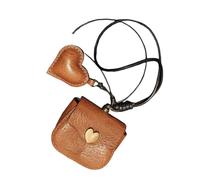 RGYBAO Porte-monnaie ludique offrant à la fois fonctionnalité et style, porte-clés de fête pour jeunes adultes et étudiants, marron, 6x7cm