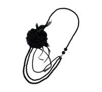 RGYBAO Style vintage multicouche imitation perles collier chaîne décoration pour les amateurs de mode uniques et élégants, Adjustable Size, Matériaux mélangés, Pas de gemme