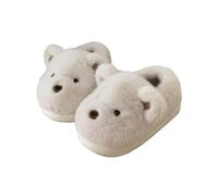 RGZFYH Chaussons Pantoufles d'ours en Forme d'animal Mignon, Pantoufles de Maison moelleuses pour Couple, Chaussures d'hiver Chaudes en Peluche pour Chambre à Coucher, Pantoufles d'intérieur Slippers