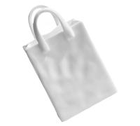 RGZFYH Decoratif Vase à Main Blanc pour Fleurs Vase en Forme de Sac à Main en céramique avec poignées Vase à Fleurs Unique pour centres de Table Décorations de Table de fête à Domicile Fleur