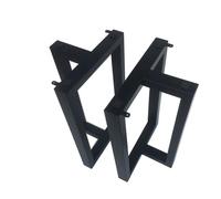 RGZFYH Lot de 2 Pieds de Table en métal de 68 cm de Haut, Style Industriel, Pieds de Meuble Robustes, Tube de 5 x 3 cm, Pieds de Table Basse for Banc de Bricolage(20"x27")