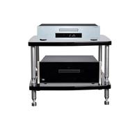 RGZFYH Meuble HiFi Étagère Audio d'angle à 1/2/3/4 Niveaux, Meuble Audio-visuel en Bois Robuste for Lecteur de disques et Console for la Maison TV(2 Tier)