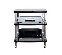 RGZFYH Meuble HiFi Étagère Audio d'angle à 1/2/3/4 Niveaux, Meuble Audio-visuel en Bois Robuste for Lecteur de disques et Console for la Maison TV(3 Tier)