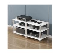 RGZFYH Meuble HiFi Étagère HiFi, Meuble multimédia AV, étagères en Bois à Plusieurs Niveaux, Meuble stéréo Moderne for Console de Jeu, étagère for projecteur, Lecteur DVD, boîtier TV TV(Wit,3 Tier)