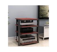RGZFYH Meuble HiFi Meuble Audio-vidéo Ouvert for Composants stéréo, Support multimédia AV, étagère en Bois for Lecteur DVD, CD, Lecteur de disques, Support Moderne for Home cinéma TV(Rot,4 Tier)