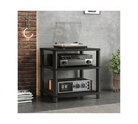 RGZFYH Meuble HiFi Meuble HiFi for Composants Audio/vidéo, Meuble de Rangement multimédia Moderne, Support Audio en Bois, Tour for Lecteur CD, for Salle d'enregistrement de Jeux TV(Svart,3 Tier)