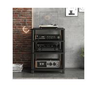 RGZFYH Meuble HiFi Meuble HiFi for Composants Audio/vidéo, Meuble de Rangement multimédia Moderne, Support Audio en Bois, Tour for Lecteur CD, for Salle d'enregistrement de Jeux TV(Svart,4 Tier)