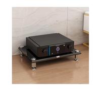 RGZFYH Meuble HiFi Meuble multimédia AV à 1/2/3/4 Niveaux, Meuble stéréo Moderne for Composants Audio, Tour d'amplificateur HiFi for Lecteur DVD et Console de Jeux TV(Svart,1 Tier)