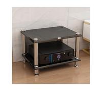 RGZFYH Meuble HiFi Meuble multimédia AV à 1/2/3/4 Niveaux, Meuble stéréo Moderne for Composants Audio, Tour d'amplificateur HiFi for Lecteur DVD et Console de Jeux TV(Svart,2 Tier)