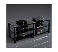 RGZFYH Meuble HiFi Meuble multimédia AV Home Cinéma Rack audiovisuel Tour Meuble de Rangement multimédia Absorbant Les Chocs for Lecteur DVD CD Console de Jeux TV(Multi-Colored,3 Tier)