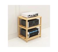 RGZFYH Meuble HiFi Meuble stéréo à 2/3/4 Niveaux, Tour Audio, Support multimédia Audio-vidéo en Bois, étagère de Rangement Moderne for Console de Jeux vidéo, Lecteur DVD HiFi TV(Natural,3 Tier)