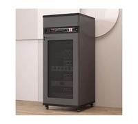 RGZFYH Meuble HiFi Meuble stéréo Moderne for Rangement Audio et vidéo avec tiroir en Bois Massif et Barre en U for Lecteur de disques, Console, amplificateur et équipement TV(Grey,126cm)