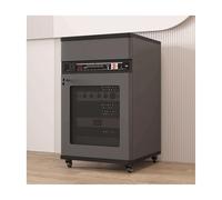 RGZFYH Meuble HiFi Meuble stéréo Moderne for Rangement Audio et vidéo avec tiroir en Bois Massif et Barre en U for Lecteur de disques, Console, amplificateur et équipement TV(Grey,90cm)