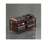 RGZFYH Meuble HiFi Support Audio et vidéo Moderne, Meuble Audio-vidéo, Support for Composants stéréo, Support HiFi, Console de Jeu en Bois, étagère for Lecteur CD et Tourne-Disque TV(Rot,3 Tier)