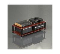 RGZFYH Meuble HiFi Support Audio et vidéo Moderne, Meuble Audio-vidéo, Support for Composants stéréo, Support HiFi, Console de Jeu en Bois, étagère for Lecteur CD et Tourne-Disque TV(Rot,2 Tier)