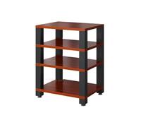 RGZFYH Meuble HiFi Support de Console de Jeu en Bois, Support multimédia AV, Support de Tourne-Disque Moderne, Meuble stéréo, Support Tour Audio multimédia for cinéma Maison Bureau TV(Brown,4 Tier)