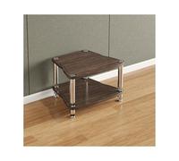 RGZFYH Meuble HiFi Support HiFi Audio vidéo, Support stéréo avec Pieds amortisseurs, Lecteur CD, Lecteur de disques, Meuble de Divertissement for la Maison TV(Walnut,2 Tier)