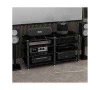 RGZFYH Meuble HiFi Support multimédia Audio-vidéo Moderne Étagères Audio-vidéo Étagères multimédia avec Plaque de Pierre et Cadre en Acier au Carbone Support stéréo TV(Multi-Colored,4 Tier)